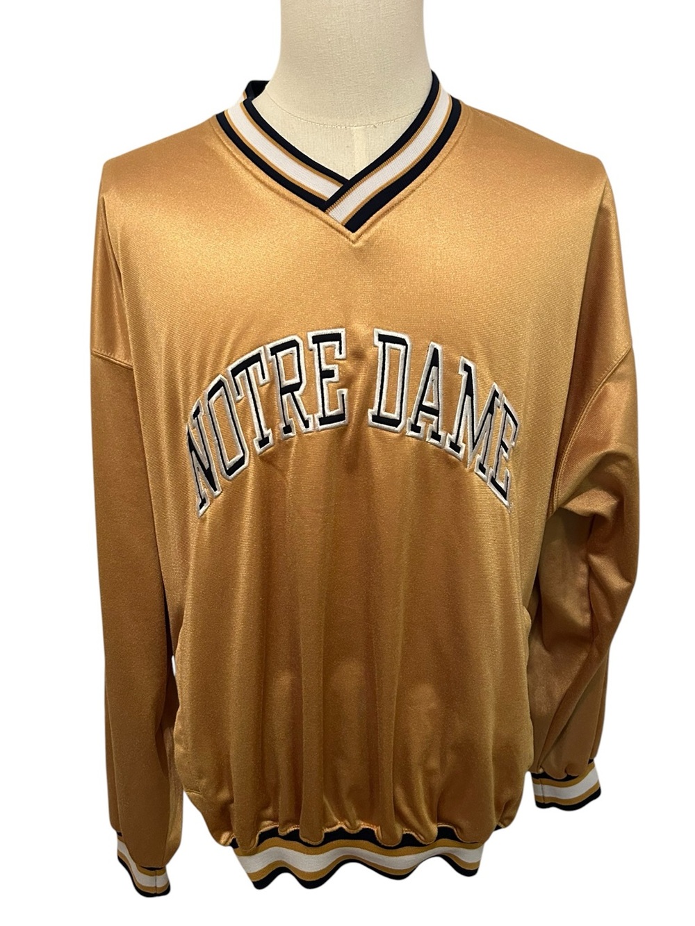 STARTER VTG 90s Notre Dame Gold Pullover Sweatshirt Men’s XL NCAA